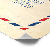 Sitzplan Hochzeit Postkarte Reiseziel Poster (Ecke)