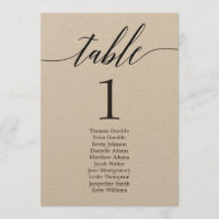 Sitzplan Individuelle Tischkarte Modernes Skript