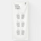 Sitzplan mit verstellbarem minimalistischem Vintag Banner (Vertikal)