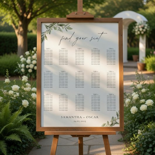 Sitzplan Olive Branch | Finde Deinen Sitz Poster