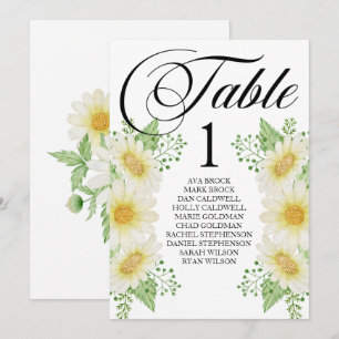 Sitzplan-Tischkarte Wunderschöne Kalligrafie Einladung