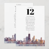 Sitzplan Tischnummer Chicago (Vorne/Hinten)