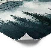 Sitzplanposter Verdant Peaks Nebelwald Poster (Ecke)