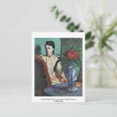 Sitzplatine mit Vase Postkarte (Stehend Vorderseite)