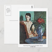 Sitzplatine mit Vase Postkarte (Vorne/Hinten)