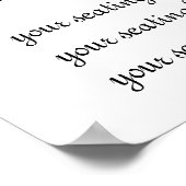 SITZPLATTE DER GOLDENSEITE POSTER (Ecke)