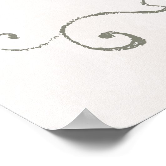 SITZPLATZ 81-120 | Elegante Beauty Wedding Poster (Ecke)