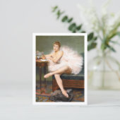 Sitzplatz Ballerina Pierre Carrier-Belleuse Postkarte (Stehend Vorderseite)