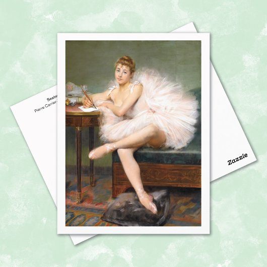 Sitzplatz Ballerina Pierre Carrier-Belleuse Postkarte