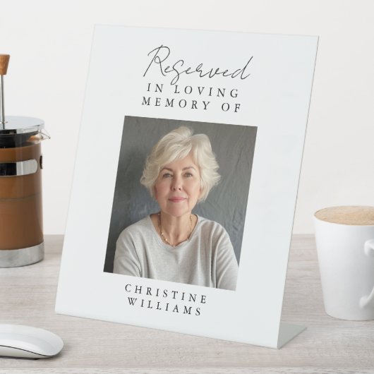 Sitzplatz, Foto, Hochzeit, Gedenkeleganz, Sockelschild (In Situ)