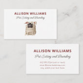 Sitzplatz für Haustiere und Visitenkarte für Board (Vorne/Hinten)