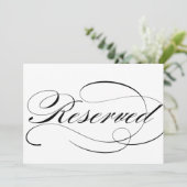 Sitzplatz für Hochzeitsempfang Einladung (Stehend Vorderseite)