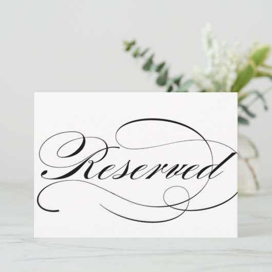 Sitzplatz für Hochzeitsempfang Einladung (Stehend Vorderseite)