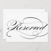 Sitzplatz für Hochzeitsempfang Einladung (Vorne/Hinten)