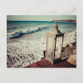 Sitzplatz mit Blick Postkarte