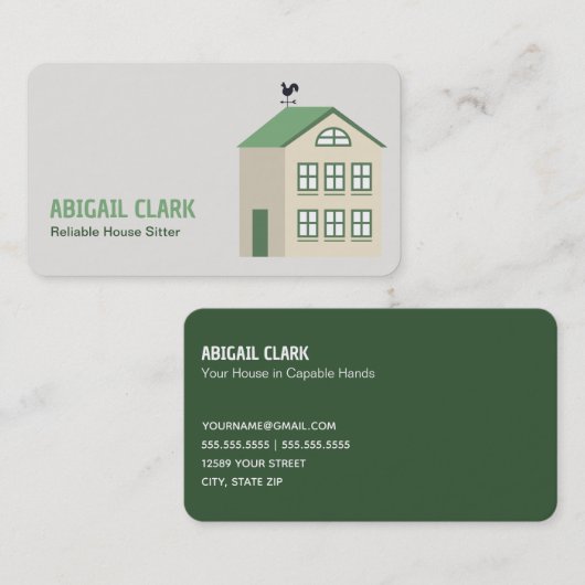 Sitzplatz Visitenkarte (Vorne/Hinten)