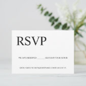 Sitzplätze für einfache Veranstaltungen RSVP Karte (Stehend Vorderseite)