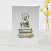 "Sitzplatzierter Transcendent Buddha" Note Card Karte (Gelbe Blume)