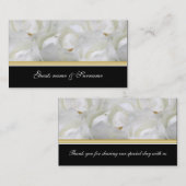 Sitzplatzierung Rose in elegantem Weißgold Platzkarte (Vorne/Hinten)