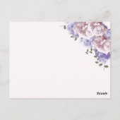 Sitzplatzkarte für die Tornflora Postkarte (Rückseite)