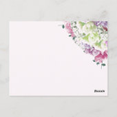 Sitzplatzkarte für gemischte Bouquet-Blumenmuster Postkarte (Rückseite)