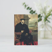 Sitzportrait des Kaisers Charles V 1548 Postkarte (Stehend Vorderseite)