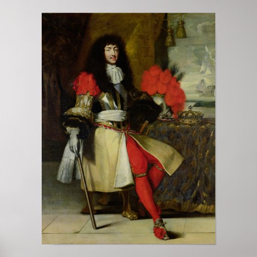 Sitzportrait von Louis XIV nach 1670 Poster (Vorne)