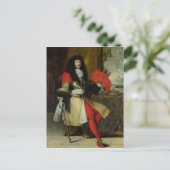 Sitzportrait von Louis XIV nach 1670 Postkarte (Stehend Vorderseite)