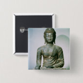 SitzSakyamuni Buddha von Ch'ungung-Ni (Eisen) Button (Vorne & Hinten)