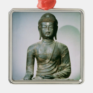 SitzSakyamuni Buddha von Ch'ungung-Ni (Eisen) Ornament Aus Metall