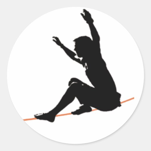 Sitzstart auf der Strecke Runder Aufkleber (Vorderseite)