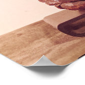 Sitzstatue der Basho Edo-Periode Poster (Ecke)