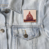 Sitzstatue der Basho Edo-Zeit Button (Beispiel)