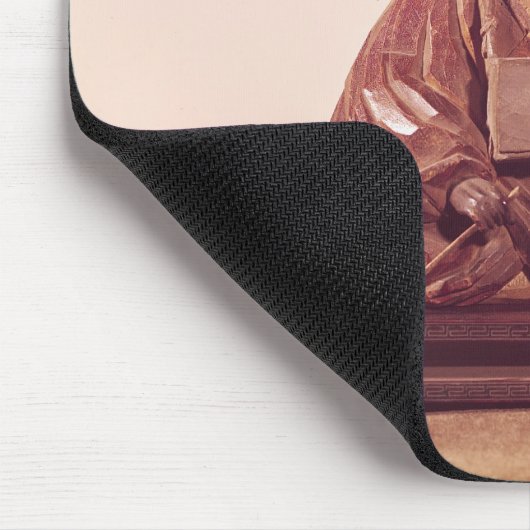 Sitzstatue der Basho Edo-Zeit Mousepad (Ecke)
