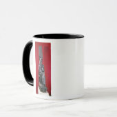 Sitzstatue des Gott Amonschützens Tasse (Vorderseite Links)