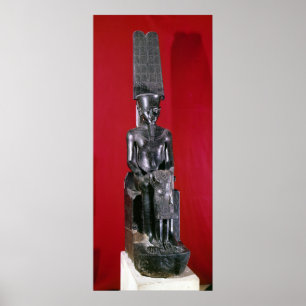 Sitzstatue des Gottes Amon Poster