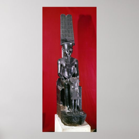 Sitzstatue des Gottes Amon Poster (Vorne)