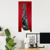 Sitzstatue des Gottes Amon Poster (Heimbüro)