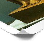 Sitzstatue eines Pharaos, Neues Königreich (Stein) Poster (Ecke)