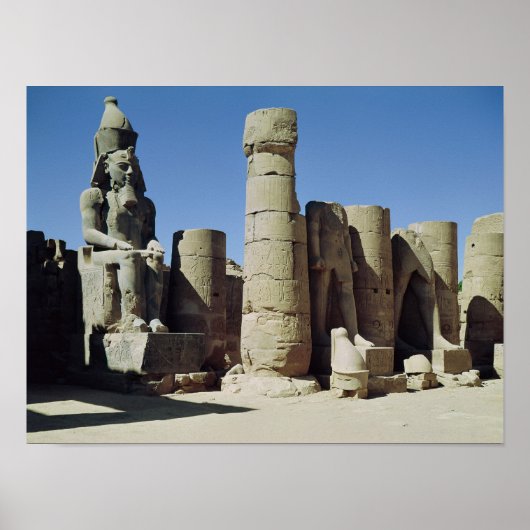 Sitzstatue Ramesses II Poster (Vorne)