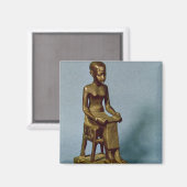 Sitzstatue von Imhotep mit offener Sitzecke Magnet (Vorderseite/Rückseite)