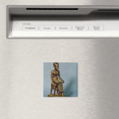 Sitzstatue von Imhotep mit offener Sitzecke Magnet (In Situ (Geschirrspüler))