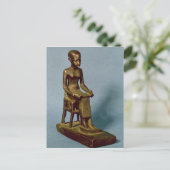 Sitzstatue von Imhotep mit offener Sitzecke Postkarte (Stehend Vorderseite)