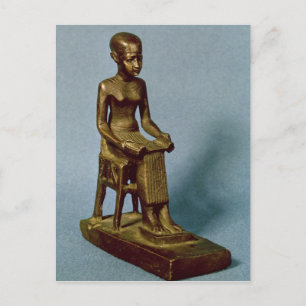 Sitzstatue von Imhotep mit offener Sitzecke Postkarte