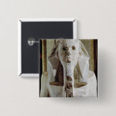 Sitzstatue von König Djoser Button (Vorne & Hinten)