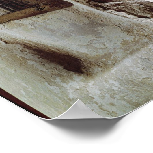 Sitzstatue von König Djoser Poster (Ecke)