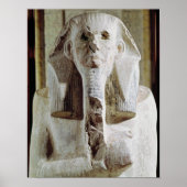 Sitzstatue von König Djoser Poster (Vorne)