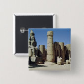 Sitzstatue von Ramesses II Button (Vorne & Hinten)