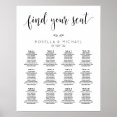 Sitzsuche - Hochzeitsskalender Poster (Vorne)