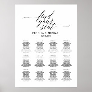 Sitzsuche - Hochzeitstisch-Übersicht N.2 Poster